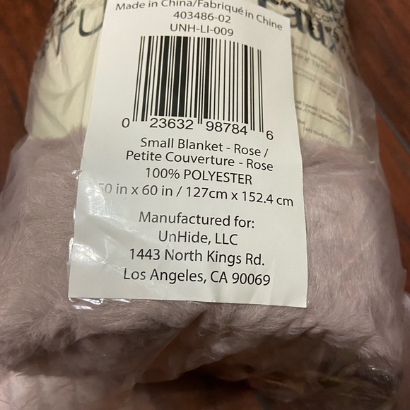 Unhide Bedding Unhide Lil Marshmallow Rose Faux Fur Blanket Poshmark
